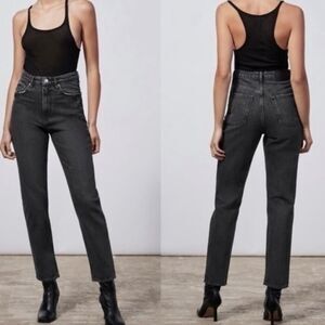 New Zara Izzy Grey High Rise The 90’s‎ Mom Fit Jeans Size 4